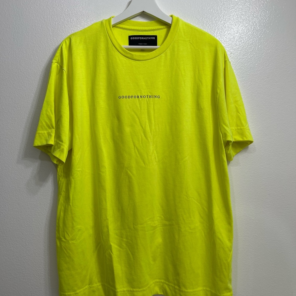 GOODFORNOTHING T-shirt, Small (oversize (M or L regular fit), Neon Green